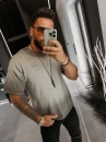 T-shirt męski OLAVOGA VIMA 2026 szary - maWer Fashion
