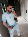 T-shirt męski OLAVOGA VIMA 2026 niebieski - maWer Fashion