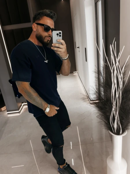 T-shirt męski OLAVOGA VIMA 2026 czarny - maWer Fashion