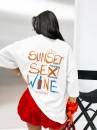 T-shirt damski OLAVOGA ALYSSE 2026 ecru - maWer Fashion