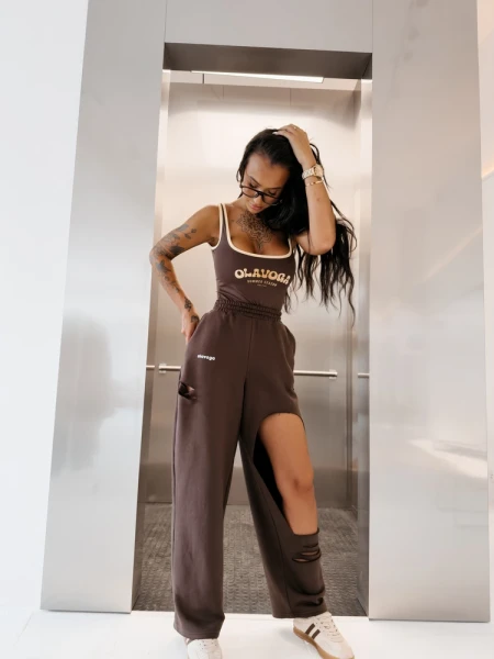 Body damskie OLAVOGA VEXEN 2026 brązowe - maWer  Fashion