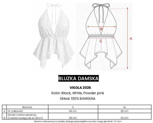 Bluzka damska OLAVOGA VISOLA 2026 pudrowy róż - maWer Fashion