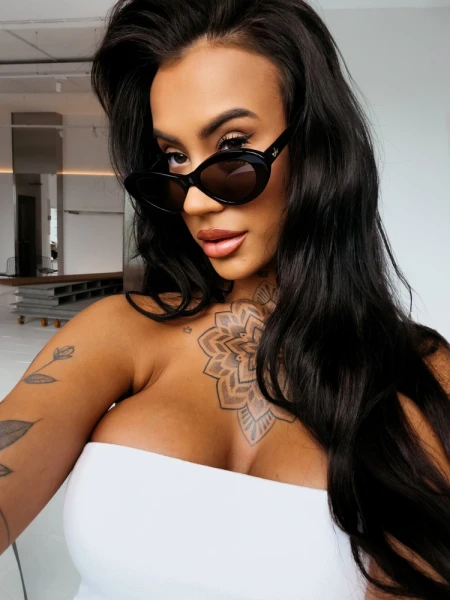 Okulary damskie OLAVOGA OPULUXE 2026 czarne - maWer Fashion