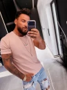 T-shirt męski OLAVOGA FLUOR 2026 róż - maWer Fashion