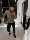 T-shirt męski OLAVOGA GRAVIX 2026 khaki - maWer Fashion