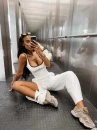 Spodnie damskie OLAVOGA VERANE 2026 ecru - maWer Fashion