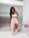 Spodnie damskie OLAVOGA VERANE 2026 pudrowy róż - maWer Fashion
