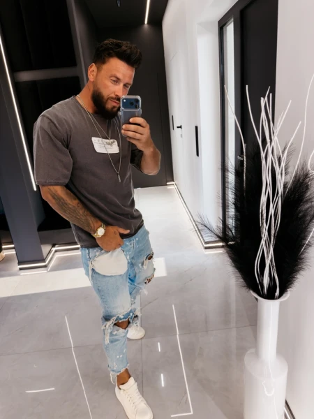T-shirt męski OLAVOGA ECHRE 2026 czarny - maWer Fashion