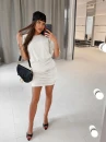 Sukienka damska OLAVOGA PERLO 2026 ecru - maWer Fashion