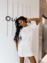 Sukienka damska OLAVOGA PERLO 2026 ecru - maWer Fashion