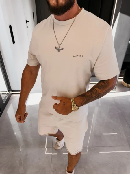 Komplet męski OLAVOGA BELIN 2026 beż - maWer Fashion