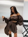 Komplet damski OLAVOGA AXIRA 2026 brąz - maWer Fashion