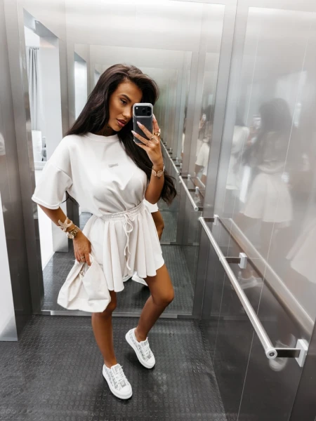 Komplet damski OLAVOGA MEORE 2026 ecru - maWer Fashion