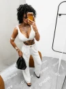 Komplet damski OLAVOGA NALIO 2026 ecru - maWer Fashion