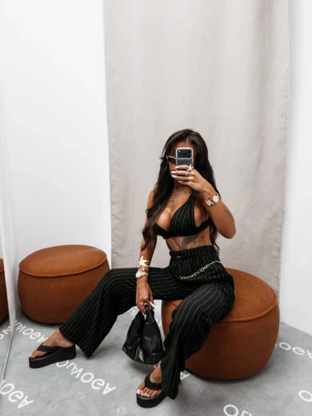 Komplet damski OLAVOGA NALIO 2026 czarny - maWer Fashion