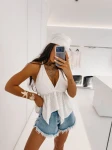 Bluzka damska OLAVOGA VISOLA 2026 biała - maWer Fashion