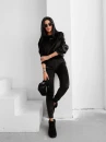 Welurowy komplet damski OLAVOGA VELVET ASH 2025 - czarny - maWer Fashion