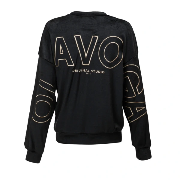 Welurowy komplet damski OLAVOGA VELVET ASH 2025 - czarny - maWer Fashion