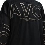 Welurowy komplet damski OLAVOGA VELVET ASH 2025 - czarny - maWer Fashion