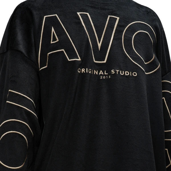 Welurowy komplet damski OLAVOGA VELVET ASH 2025 - czarny - maWer Fashion