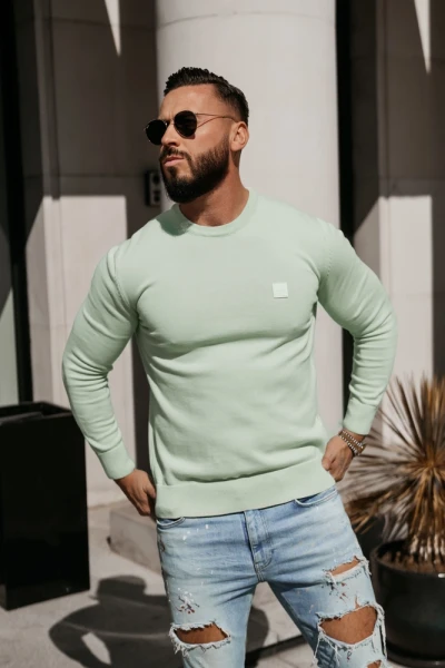 Sweter męski OLAVOGA ALAVOS 2026 zielony - maWer Fashion