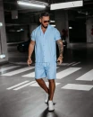 Komplet męski OLAVOGA HEARTS 2025 błękit - maWer Fashion