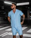 Komplet męski OLAVOGA HEARTS 2025 błękit - maWer Fashion