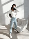 Bluzka damska OLAVOGA LIMI 2026 ecru - maWer Fashion