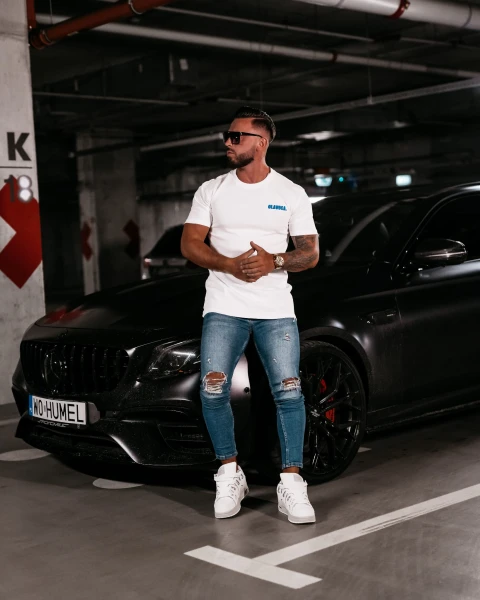 T-shirt męski OLAVOGA UNLOCK ecru – maWer Fashion