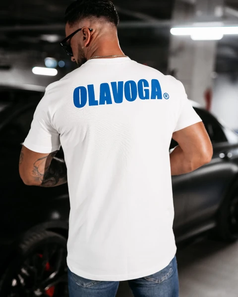 T-shirt męski OLAVOGA UNLOCK ecru – maWer Fashion
