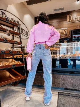 OUTLET Bluza damska OLAVOGA ROSEA 2026 pudrowy róż - produkt ze skazą