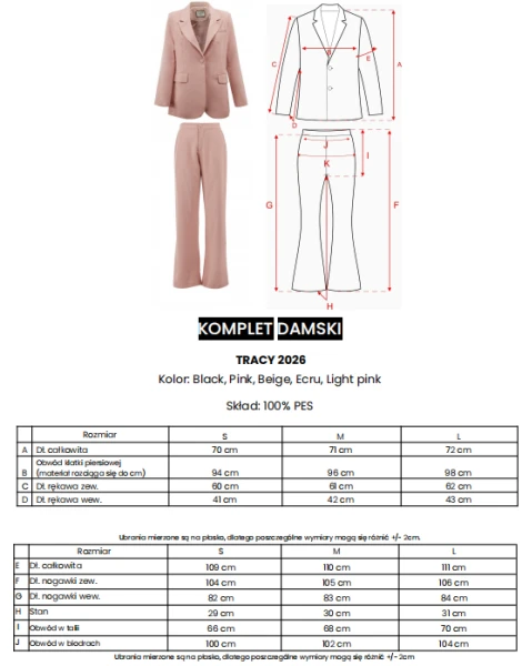 Komplet damski OLAVOGA TRACY 2026 ecru - maWer Fashion