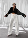 Spodnie damskie OLAVOGA SEINE 2025 ecru - maWer Fashion