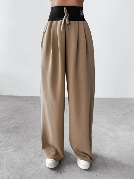 Spodnie damskie OLAVOGA XAUS 2025 beż – maWer Fashion