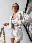 Spodenki damskie OLAVOGA TINTO 2025 szare - maWer Fashion