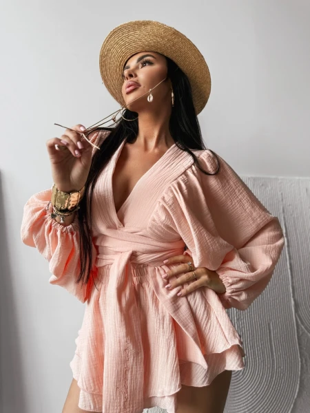 Komplet damski OLAVOGA NEGRONI 2025 brzoskwinia – maWer Fashion
