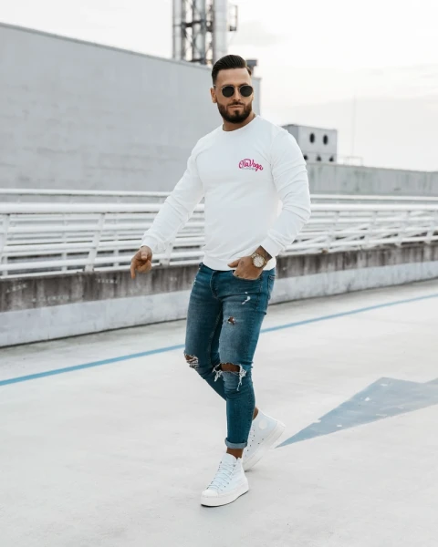 Bluza męska OLAVOGA LUPUS 2025 ecru – maWer Fashion