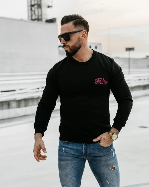 Bluza męska OLAVOGA LUPUS 2025 czarna – maWer Fashion