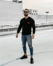 Bluza męska OLAVOGA LUPUS 2025 czarna – maWer Fashion