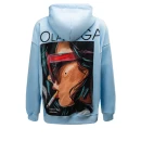 Bluza damska OLAVOGA COLLAGE 2025 niebieska - maWer Fashion