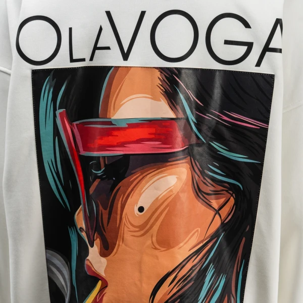 Bluza damska OLAVOGA COLLAGE 2025 ecru - maWer Fashion