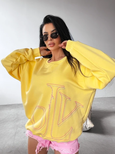 Bluza damska OLAVOGA APLOMB 2025 żółta - maWer Fashion