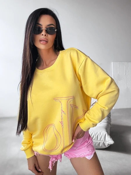 Bluza damska OLAVOGA APLOMB 2025 żółta - maWer Fashion