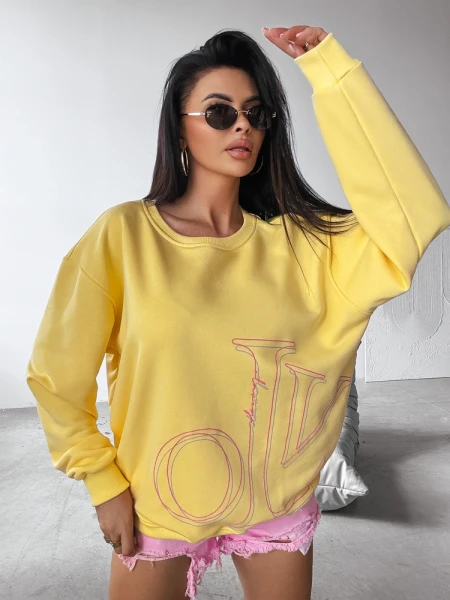 Bluza damska OLAVOGA APLOMB 2025 żółta - maWer Fashion