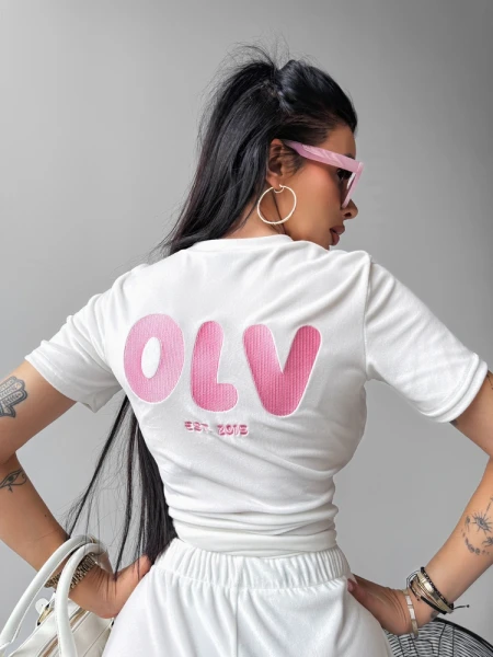 Komplet damski OLAVOGA GET OVER 2025 biały – maWer Fashion