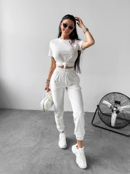 Komplet damski OLAVOGA GET OVER 2025 biały – maWer Fashion