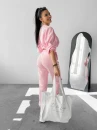 Komplet damski OLAVOGA TIPSY 2025 różowy - maWer Fashion