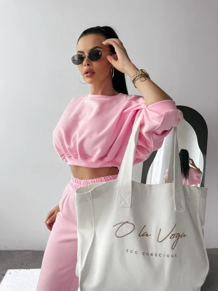 Komplet damski OLAVOGA TIPSY 2025 różowy - maWer Fashion