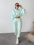 Komplet damski OLAVOGA TIPSY 2025 miętowy - maWer Fashion
