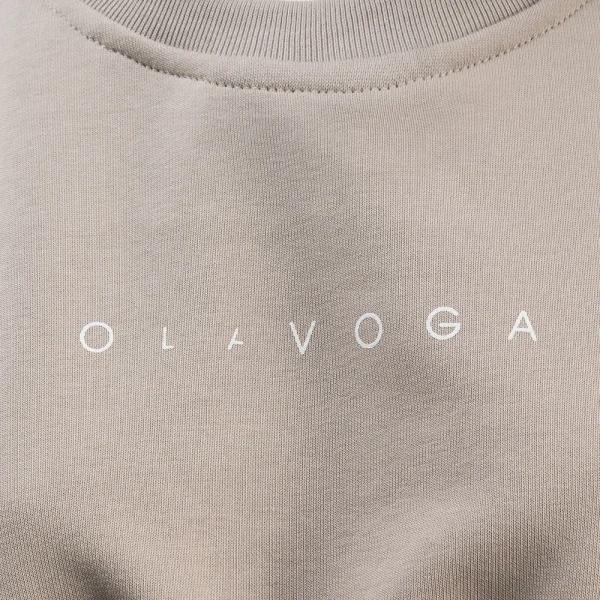 Komplet damski OLAVOGA TIPSY 2025 beżowy - maWer Fashion